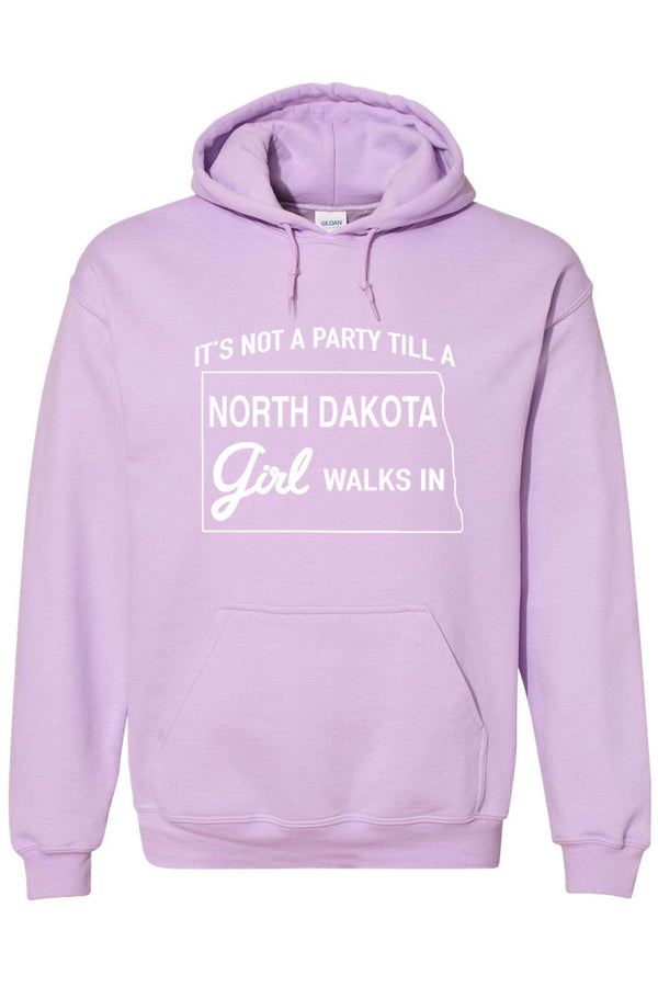 North Dakota Party Girl Hooded Sweatshirt