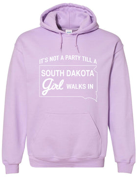 South Dakota Party Girl Hooded Sweatshirt