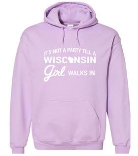 Wisconsin Party Girl Hooded Sweatshirt