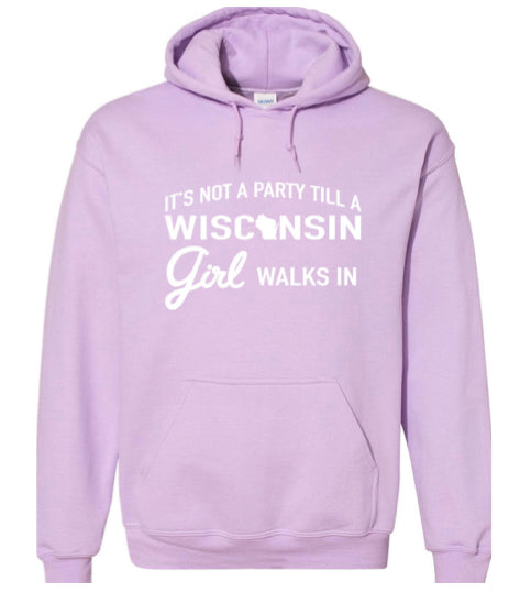 Wisconsin Party Girl Hooded Sweatshirt