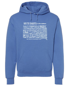 South Dakota Counties (By The Numbers) Hooded Sweatshirts