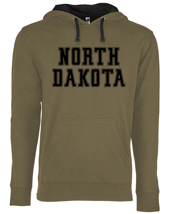 Statement - North Dakota - Hoodie Military Geen and Black