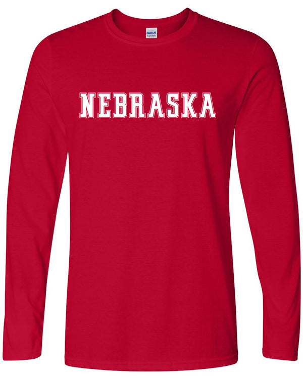 Statement - Nebraska - Long Sleeve Tee Cherry Red