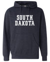 Statement - South Dakota - Heather Midweight Hoodie Classic Navy