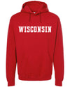 Statement - Wisconsin - Classic Red Heather Midweight Hoodie Classic Red Heather